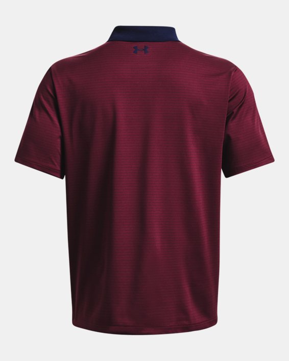 เสื้อโปโล UA Performance 3.0 Stripe สำหรับผู้ชาย in Red image number 5